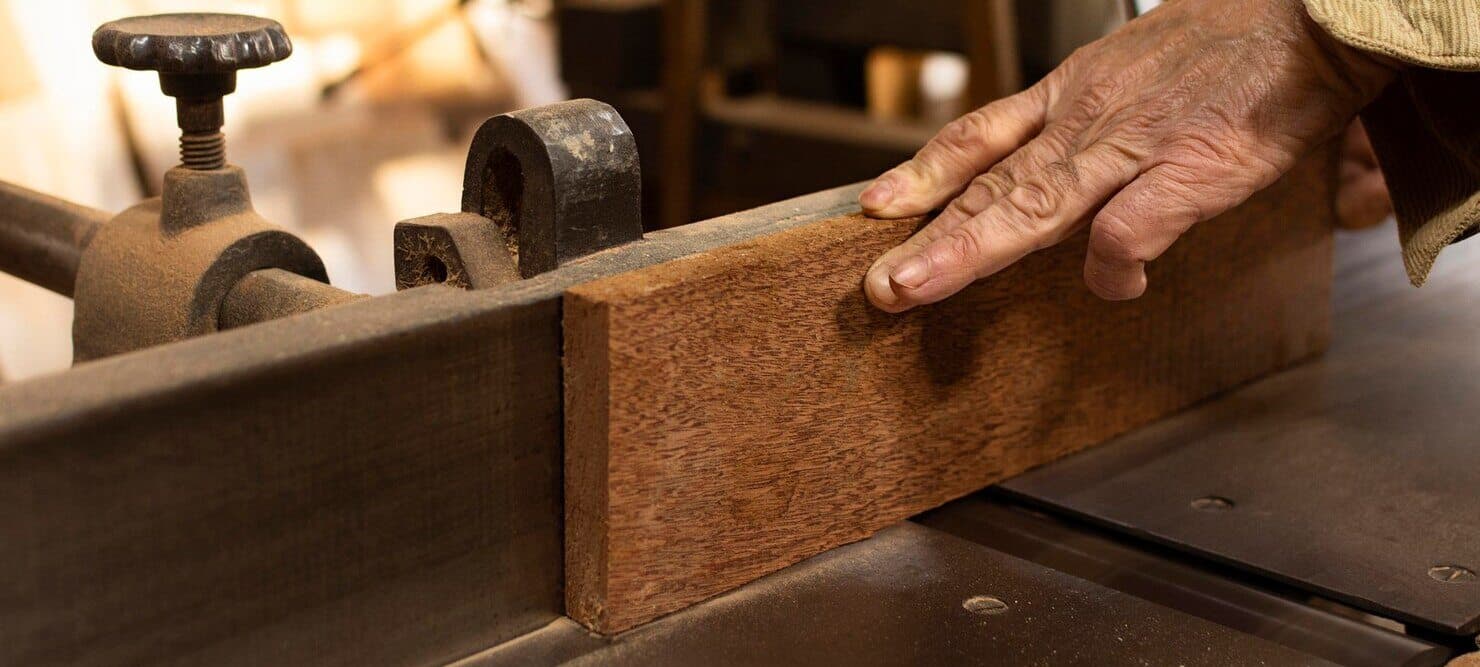 Heritage furniture maker at work in the Historic Joinery Yorkshire workshop